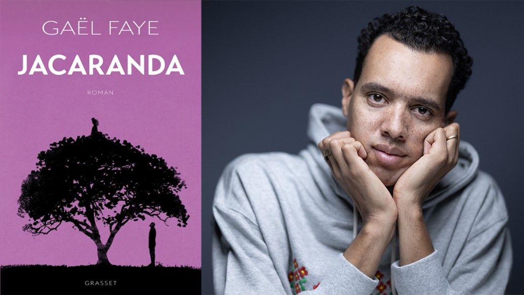 couverture du roman Jacaranda et portrait de Gaël Faye